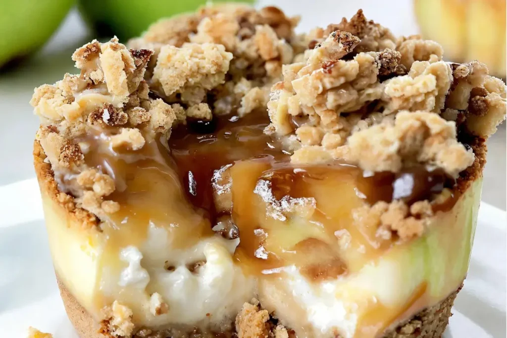 Apple Crisp Mini Cheesecakes