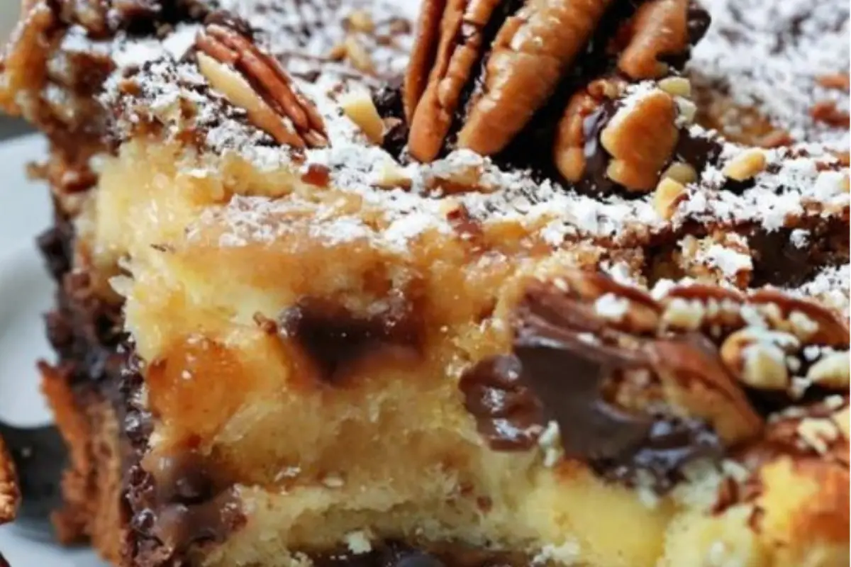 Chocolate Pecan Ooey Gooey Butter Cake