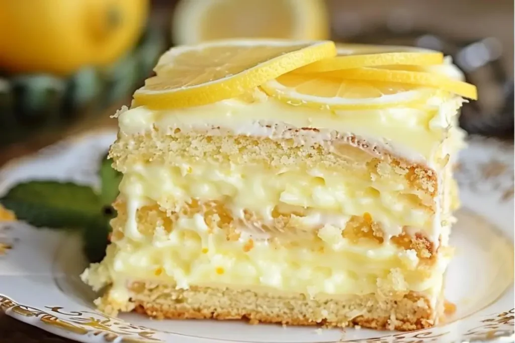 No-Bake Lemon Eclair Cake