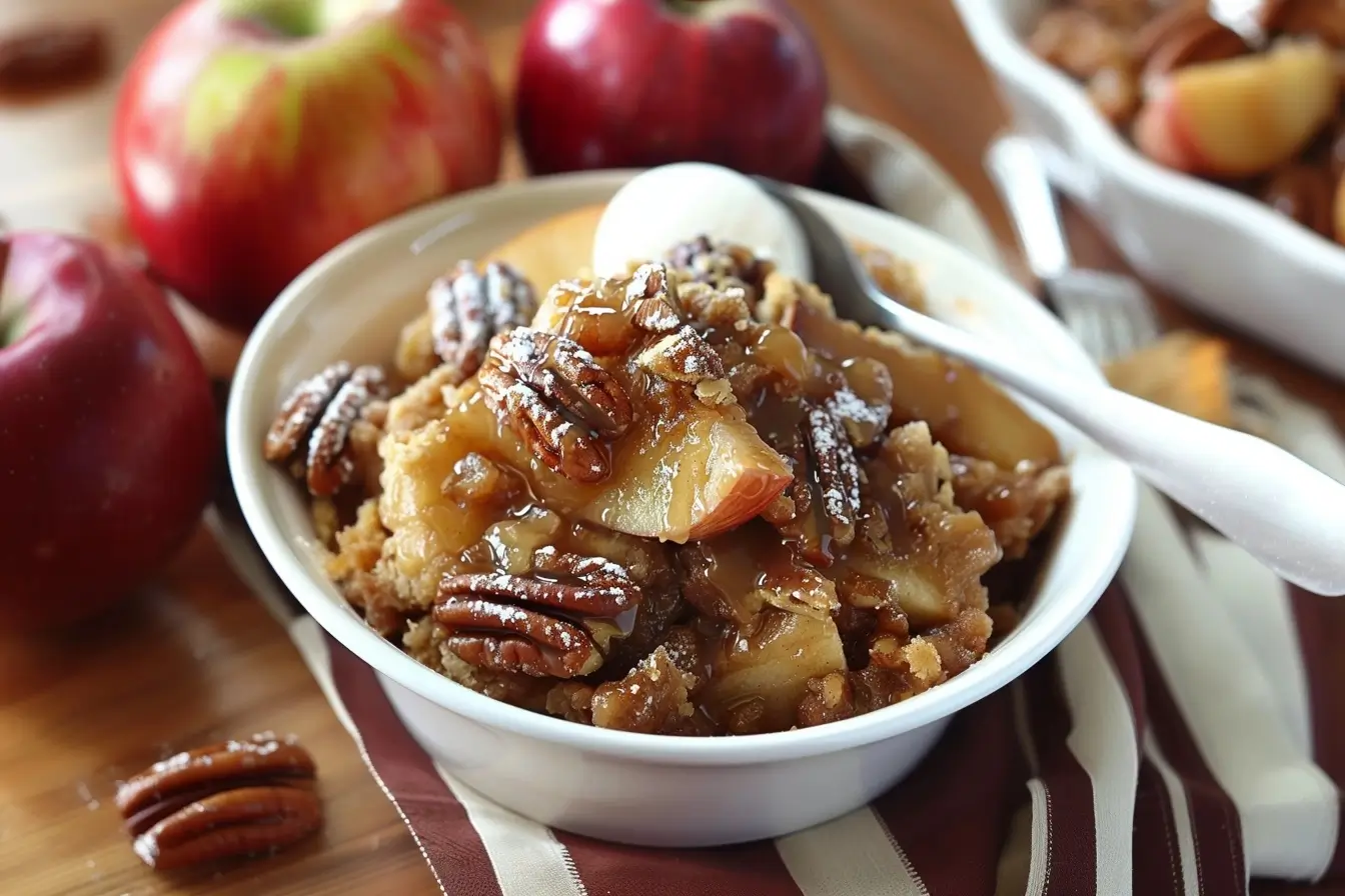 Caramel Apple Pecan Cobbler