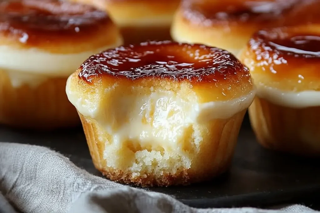 Vanilla Bean Crème Brûlée Cheesecake Cupcakes