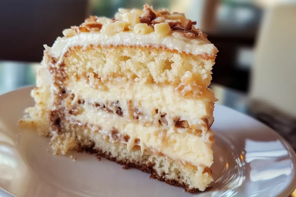 White German chocolate cake