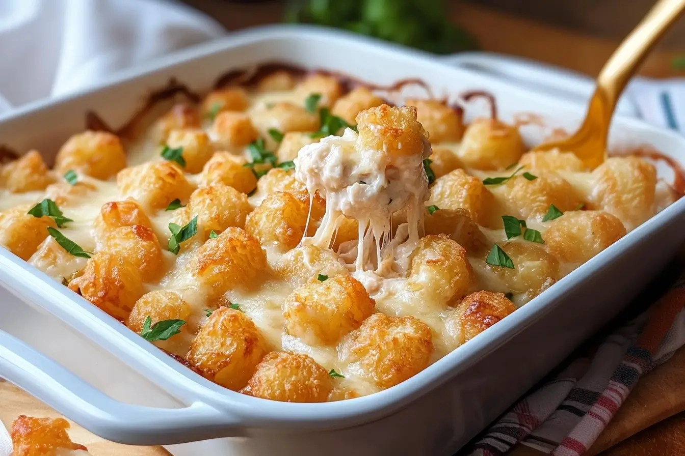 Cracked Out Chicken Tater Tot Casserole