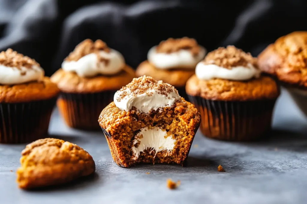 Pumpkin Muffins with Maple Cream Cheese Filling